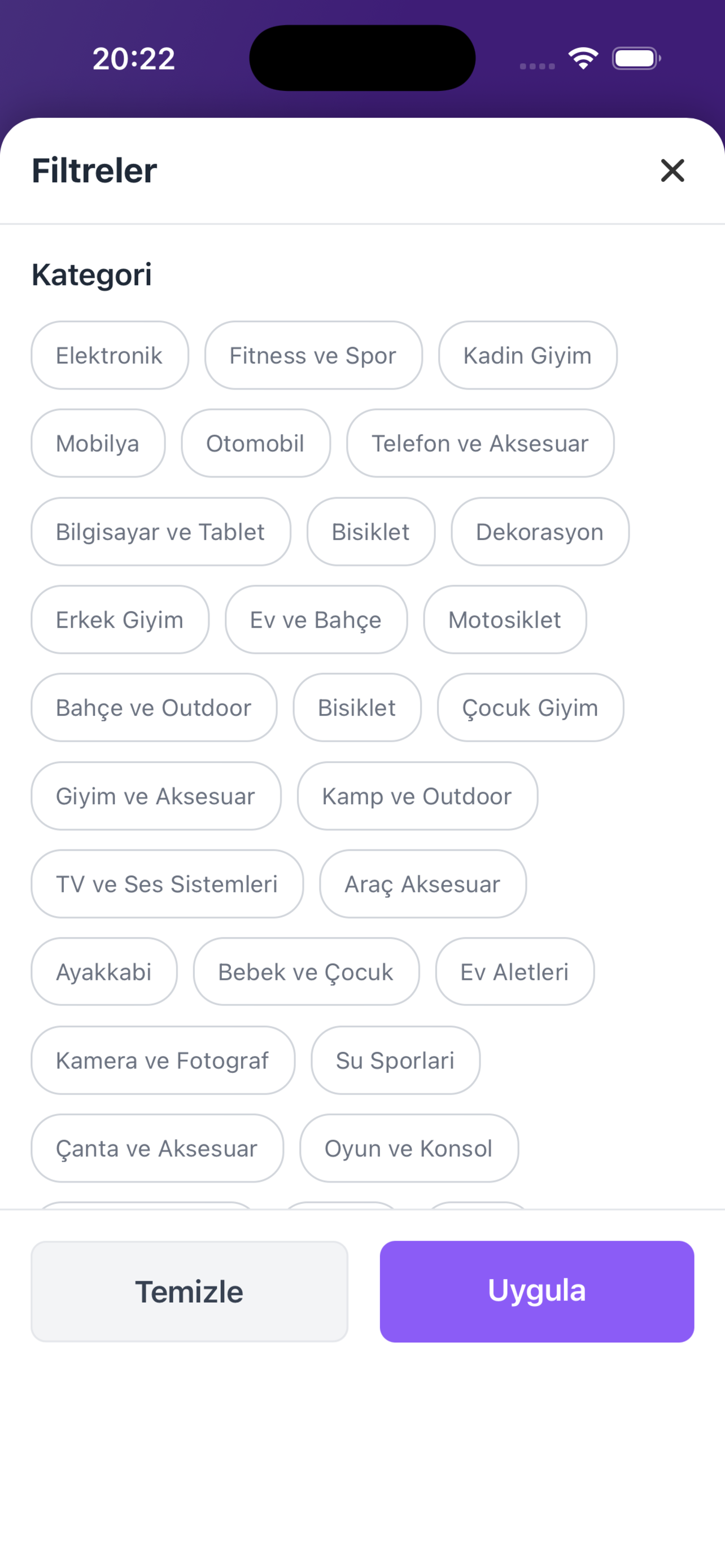 Takasçılar Burada Ürün Filtrele